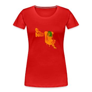GOOD NIGHT - Women's Premium Organic T-Shirt - red - Front - Mia (176cm)
