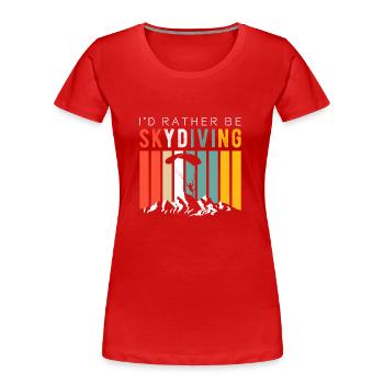 Fallschirm Parasailing Hängegleiter Extremsport - Frauen Premium Bio T-Shirt - Rot - Vorne - Mia (176cm)