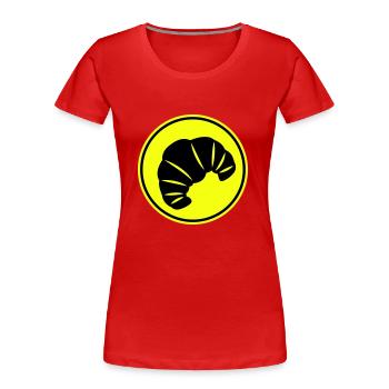 Icône croissant - T-shirt bio Premium Femme - rouge - Devant - Mia (176cm)