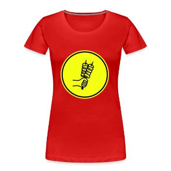 Spieß grill Icon - Frauen Premium Bio T-Shirt - Rot - Vorne - Mia (176cm)