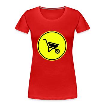 Symbole de brouette - T-shirt bio Premium Femme - rouge - Devant - Mia (176cm)