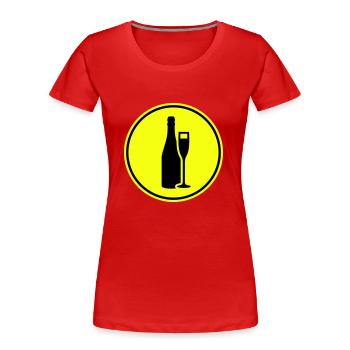 Symbole du vin rouge - T-shirt bio Premium Femme - rouge - Devant - Mia (176cm)