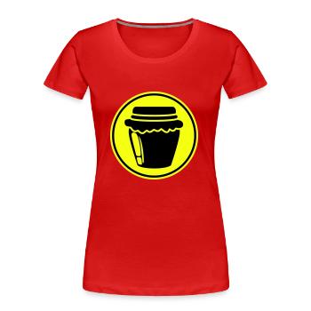 Honig symbol Imker - Frauen Premium Bio T-Shirt - Rot - Vorne - Mia (176cm)