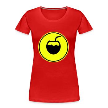 Kokos Icon Symbol - Frauen Premium Bio T-Shirt - Rot - Vorne - Mia (176cm)