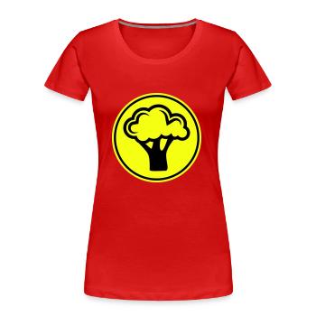 Légumes au brocoli - T-shirt bio Premium Femme - rouge - Devant - Mia (176cm)