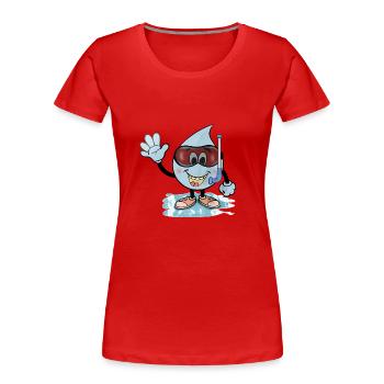 This water diptych loves to swim - Women's Premium Organic T-Shirt - red - Front - Mia (176cm)
