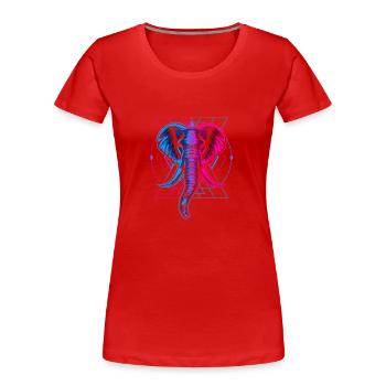 Symbol Moon Faith - Women's Premium Organic T-Shirt - red - Front - Mia (176cm)