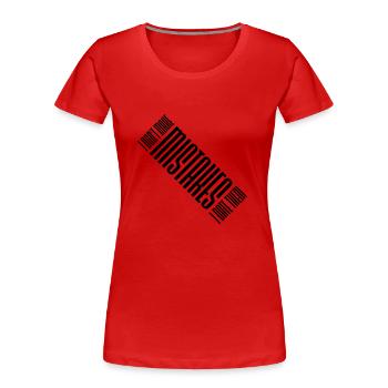 Date Mistakes Zitat Logo - Frauen Premium Bio T-Shirt - Rot - Vorne - Mia (176cm)