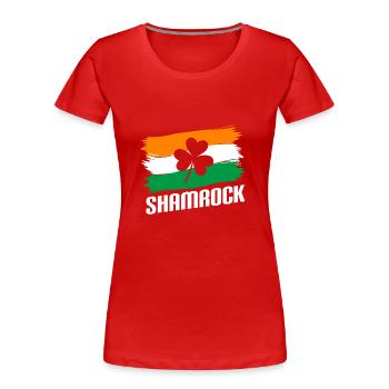 Glücklich Positiv Geld - Frauen Premium Bio T-Shirt - Rot - Vorne - Mia (176cm)