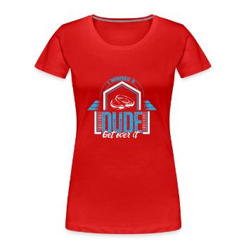 Gay Marriage Husband Relationship Gift Idea - Women's Premium Organic T-Shirt - red - Front - Mia (176cm)