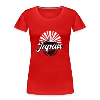 Japon Sakura Nippon Cadeau - T-shirt bio Premium Femme - rouge - Devant - Mia (176cm)