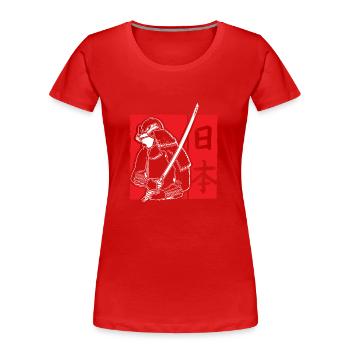 Japan Japaner - Frauen Premium Bio T-Shirt - Rot - Vorne - Mia (176cm)