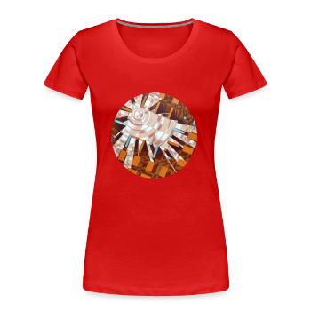 Explosion 4 - Frauen Premium Bio T-Shirt - Rot - Vorne - Mia (176cm)