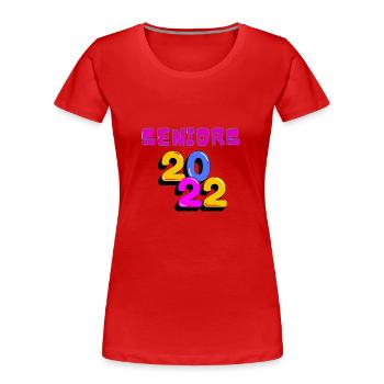 Senioren 2022 - Frauen Premium Bio T-Shirt - Rot - Vorne - Mia (176cm)