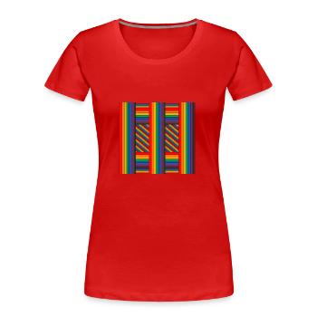 RainbowArt - T-shirt bio Premium Femme - rouge - Devant - Mia (176cm)