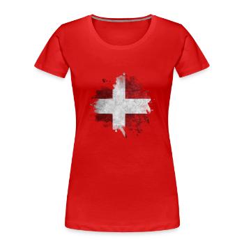 Denmark copenhagen danish scandinavia flag - Women's Premium Organic T-Shirt - red - Front - Mia (176cm)