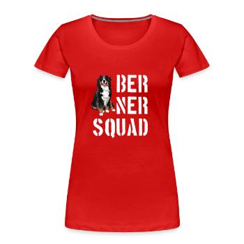 Bernese Mountain Dog - Women's Premium Organic T-Shirt - red - Front - Mia (176cm)