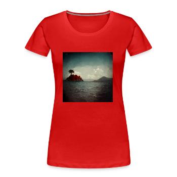 Insel Liebesmalerei - Frauen Premium Bio T-Shirt - Rot - Vorne - Mia (176cm)