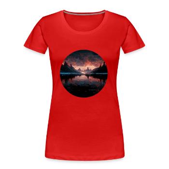 Wunderland in der Phantasie Land - Frauen Premium Bio T-Shirt - Rot - Vorne - Mia (176cm)