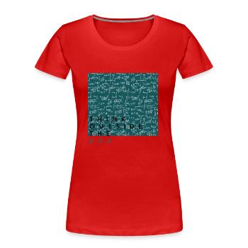 Think outside the box positive thoughts happy - Women's Premium Organic T-Shirt - red - Front - Mia (176cm)