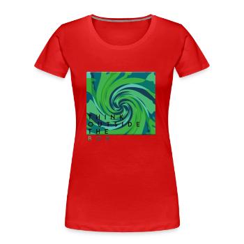Think outside the box positive thoughts happy - Women's Premium Organic T-Shirt - red - Front - Mia (176cm)