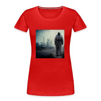 Tschernobyl-malerei - Frauen Premium Bio T-Shirt - Rot - Vorne - Mia (176cm)