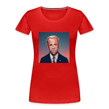 President Usa - Women's Premium Organic T-Shirt - red - Front - Mia (176cm)