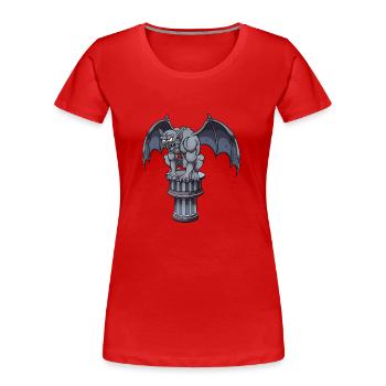 The Gargoyle - Women's Premium Organic T-Shirt - red - Front - Mia (176cm)