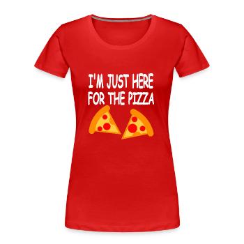 Pizza - Women's Premium Organic T-Shirt - red - Front - Mia (176cm)