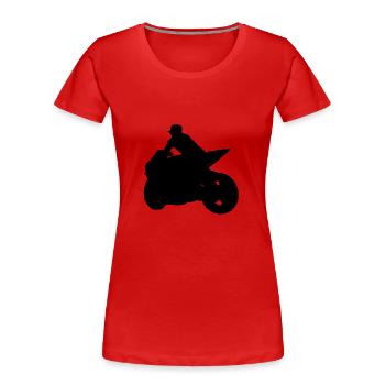 Motorcycle - Women's Premium Organic T-Shirt - red - Front - Mia (176cm)