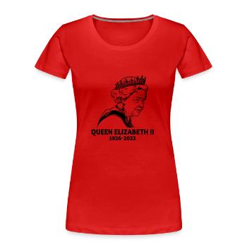 Königin Elisabeth II. 1926 - 2022 - 96 Jahre - Frauen Premium Bio T-Shirt - Rot - Vorne - Mia (176cm)