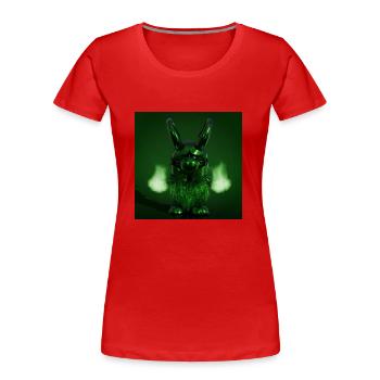 XList Metallic Loki Viking God Édition Spéciale - T-shirt bio Premium Femme - rouge - Devant - Mia (176cm)