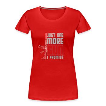 Liberté des armes - T-shirt bio Premium Femme - rouge - Devant - Mia (176cm)