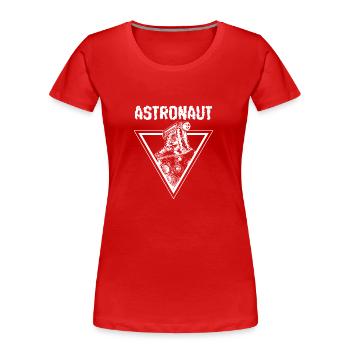Logo de la navette spatiale Raumfahrt Planet - T-shirt bio Premium Femme - rouge - Devant - Mia (176cm)