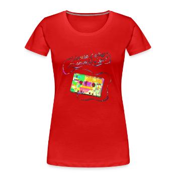 Eddie Munson Onze - T-shirt bio Premium Femme - rouge - Devant - Mia (176cm)