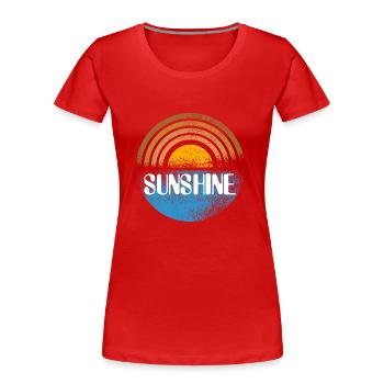Sunshine - Women's Premium Organic T-Shirt - red - Front - Mia (176cm)