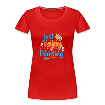 Maler Künstler Ausbildung - Frauen Premium Bio T-Shirt - Rot - Vorne - Mia (176cm)