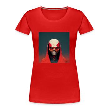 the red demon - T-shirt bio Premium Femme - rouge - Devant - Mia (176cm)