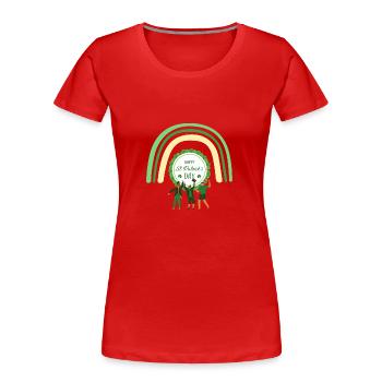 Happy Saint Patrick's day - T-shirt bio Premium Femme - rouge - Devant - Mia (176cm)