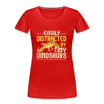 Leopardgecko Eidechse Reptilien Herpetologe - Frauen Premium Bio T-Shirt - Rot - Vorne - Mia (176cm)