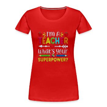 Étudiant 2023 Diplôme d’école d’enseignant d’étudiant du secondaire - T-shirt bio Premium Femme - rouge - Devant - Mia (176cm)
