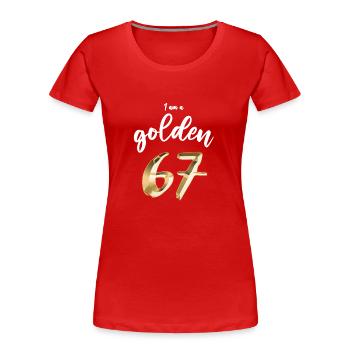 67 years 67th birthday 1967 vintage gift - Women's Premium Organic T-Shirt - red - Front - Mia (176cm)
