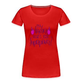 Étudiant 2023 Diplôme d’école d’enseignant d’étudiant du secondaire - T-shirt bio Premium Femme - rouge - Devant - Mia (176cm)