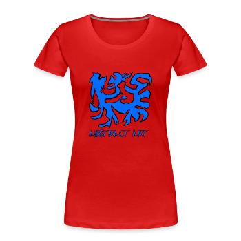 Abstract art in blue - Women's Premium Organic T-Shirt - red - Front - Mia (176cm)