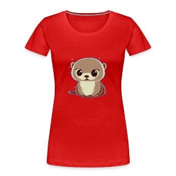 Sweet Otterr - Women's Premium Organic T-Shirt - red - Front - Mia (176cm)