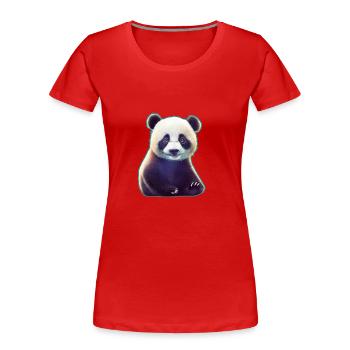 Panda 3 - T-shirt bio Premium Femme - rouge - Devant - Mia (176cm)