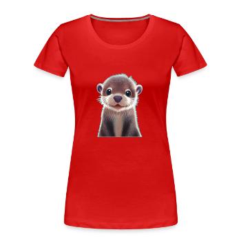 Otter sweet - Women's Premium Organic T-Shirt - red - Front - Mia (176cm)
