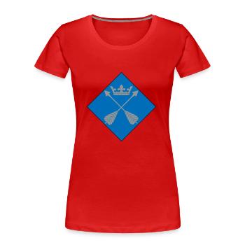 Dalécarlie - T-shirt bio Premium Femme - rouge - Devant - Mia (176cm)