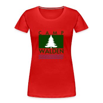 Campingplatz Walden - Frauen Premium Bio T-Shirt - Rot - Vorne - Mia (176cm)
