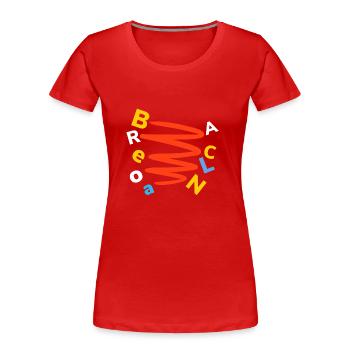Barcelona - Frauen Premium Bio T-Shirt - Rot - Vorne - Mia (176cm)